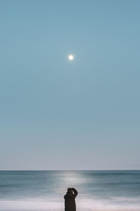 Moon and bluehour