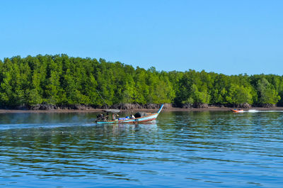 Thai fishing boat at phangnga bay, thailand