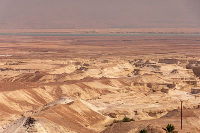 Aerial view of a desert