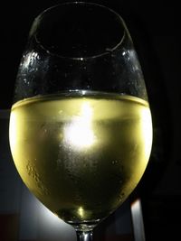 Close-up of beer on table