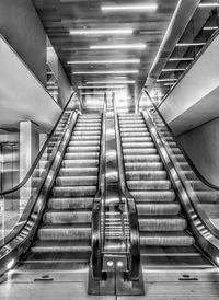 View of escalator