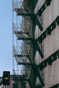 Fire escape on building