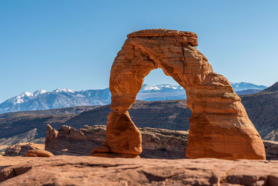 Rock formation against sky