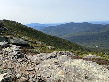 Scenic view of landscape against clear sky