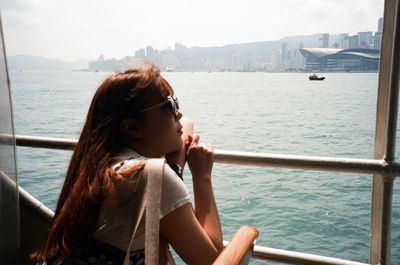 Woman looking at sea