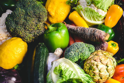 Close-up of fruits and vegetables