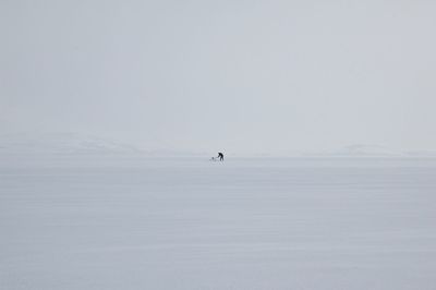 Scenic view of frozen lake