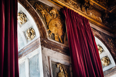 Low angle view of statues on building