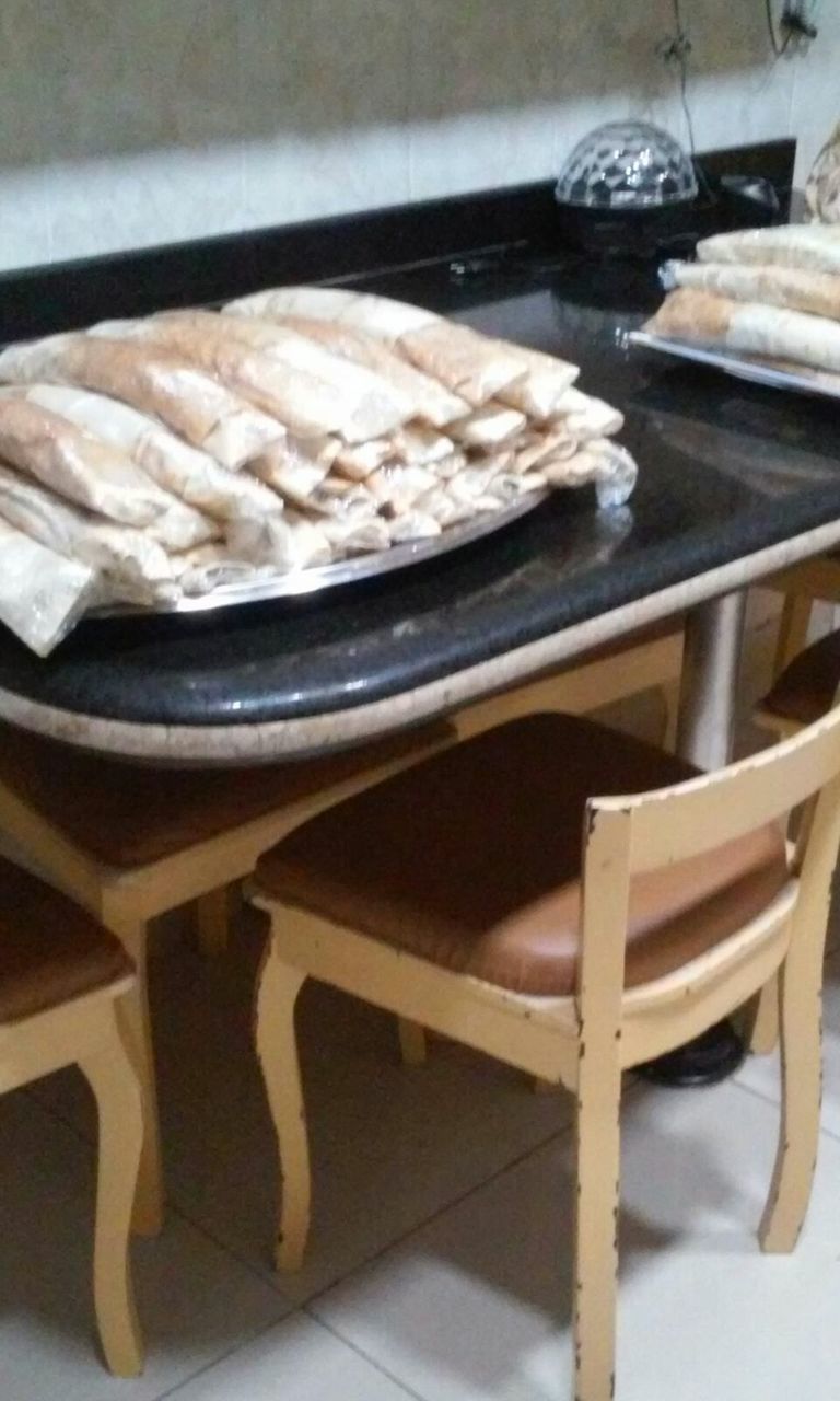 CLOSE-UP OF SANDWICH ON TABLE