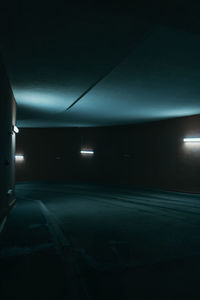 Empty illuminated tunnel