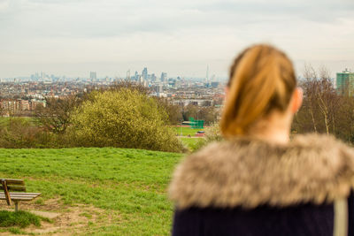Woman standing in park
