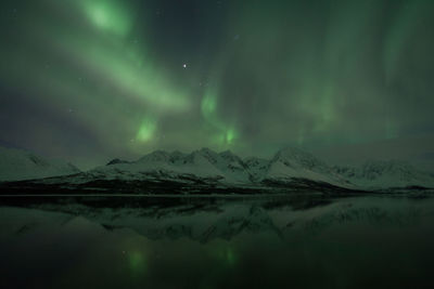 Dramatic sky over mountain range