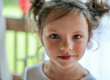 Close-up portrait of cute girl