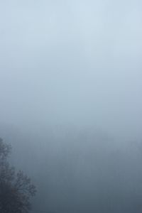 Scenic view of fog in foggy weather