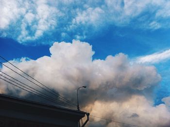 Low angle view of cloudy sky