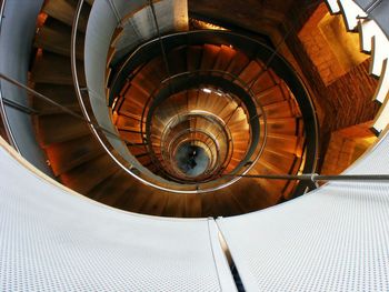 Directly above shot of spiral staircase