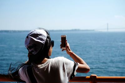 Woman looking at sea