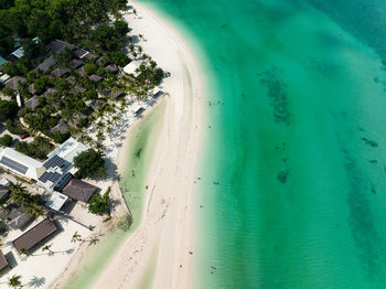 High angle view of beach