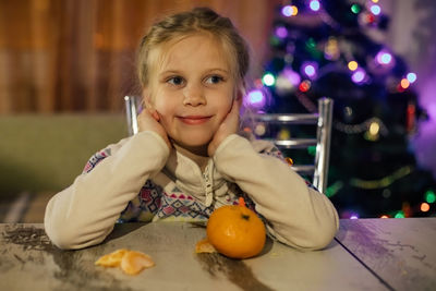 Portrait of a girl smiling