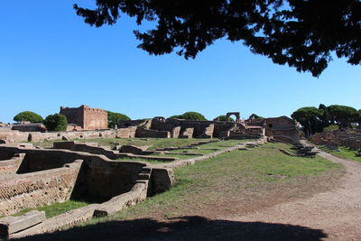 Old ruins against blue sky