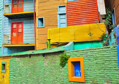 Multi colored residential building