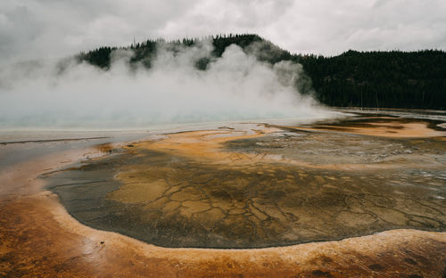 Geothermal activity in yellowstone national park
