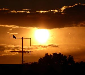 Low angle view of sky at sunset