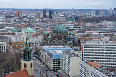 High angle view of buildings in berlin
