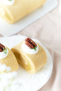 Close-up of cake on table