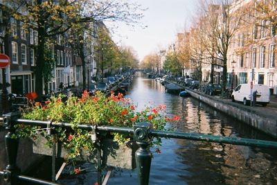 View of canal along buildings