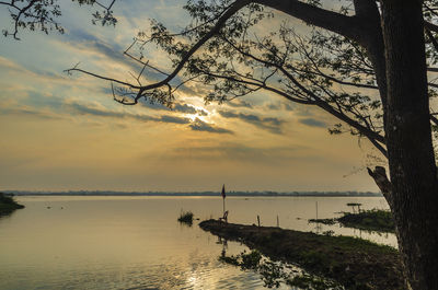 Sunrise at the swamp, nong han, udon thani, thailand