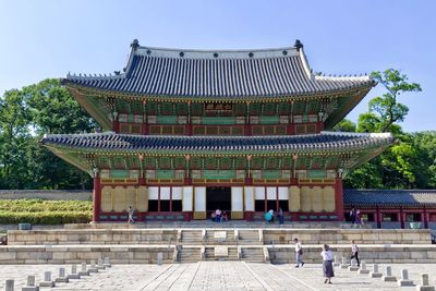 View of temple building against sky