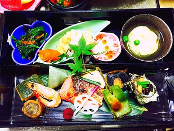 Directly above shot of food