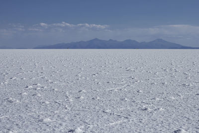 Scenic view of desert against sky