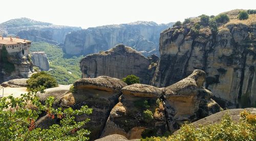 Panoramic view of rocks on mountain