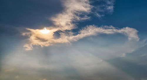 Low angle view of cloudy sky