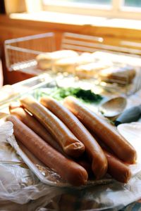 Close-up of food on table