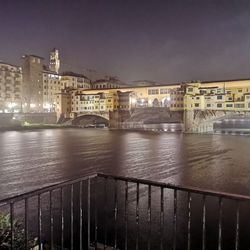 Illuminated buildings at waterfront