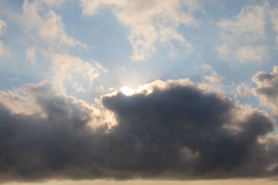 Low angle view of cloudy sky