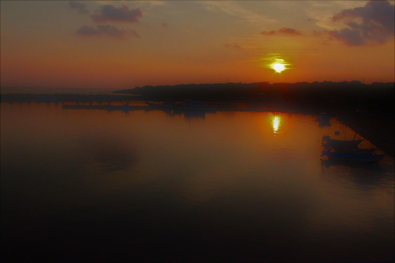 SCENIC VIEW OF SEA DURING SUNSET