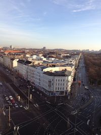 Cityscape with buildings in background