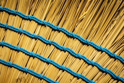 Full frame shot of broom on floor