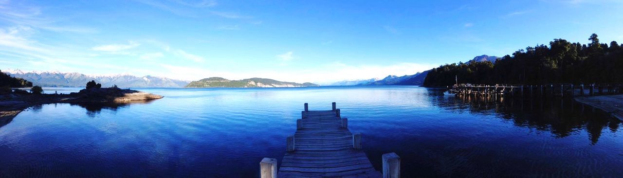 PANORAMIC VIEW OF LAKE AGAINST SKY