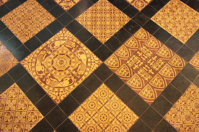 Close-up of tiled floor