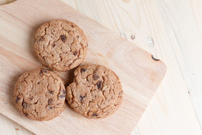 Close-up of cookies on table