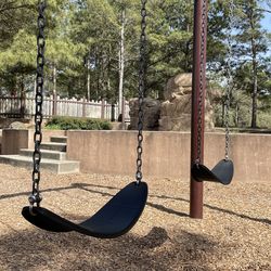 Empty swing in park