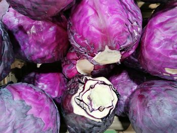 Full frame shot of purple for sale in market