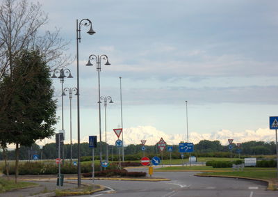 Road against cloudy sky