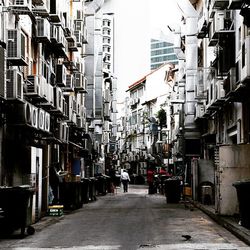 Narrow alley in city