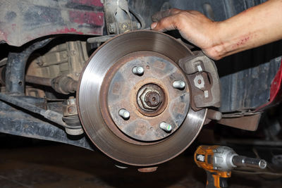 Check brake system of car